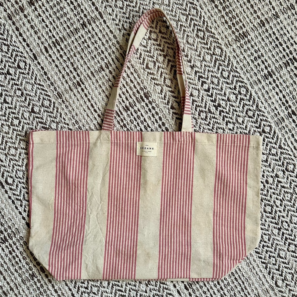 Sézane Striped Tote Bag